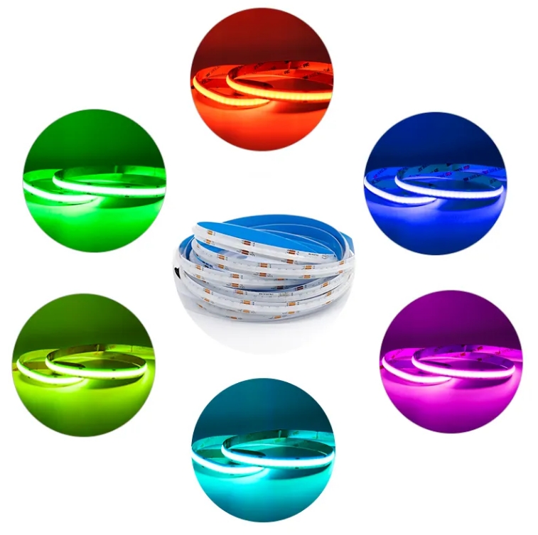 Long-lasting COB Led Strip Light with Dimmer 3mm Ultra Slim 400Leds/m White COB Tape 50000 Hours Ideal