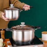 Wholesale Top Seller Double Bottom Induction Stew Pot Shabu Pot Stainless Steel