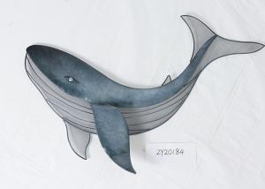 Quality Blue Home Decoration Hanging 3D metal shark wall decor wholesale