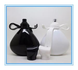 Quality 100ml solid black spary perfume bottle with screw pump wholesale