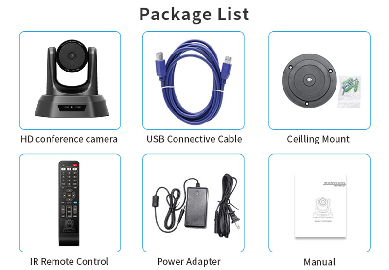 4K USB HD Video Conference Camera with 138 Degree Field of View