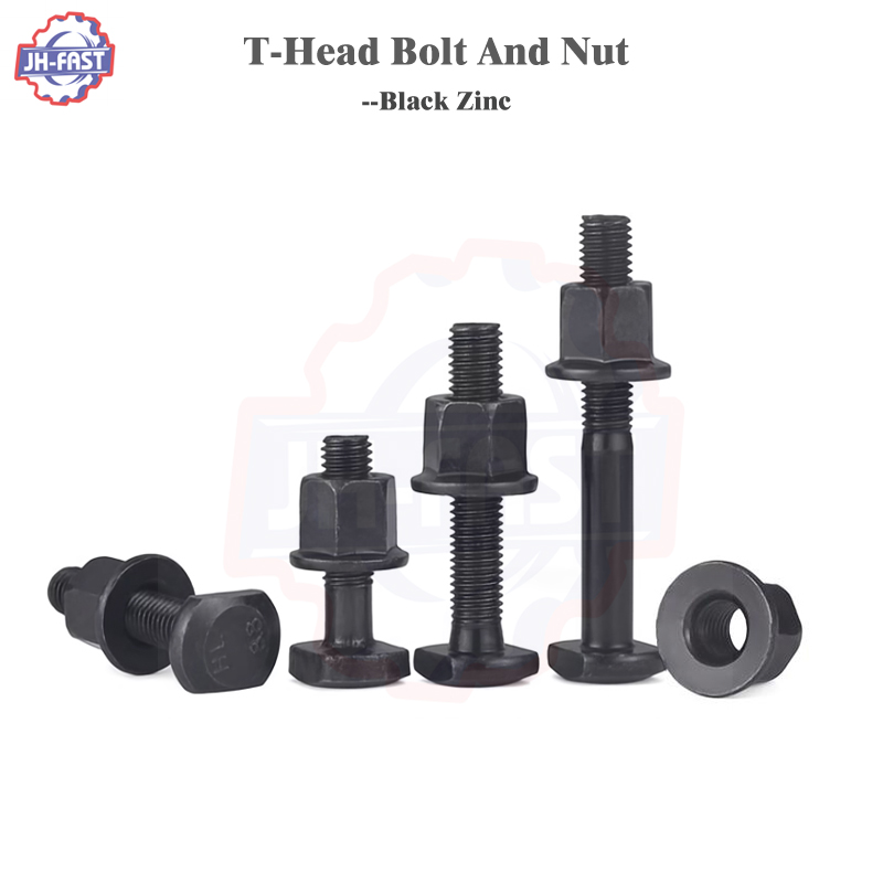 DIN Standard Custom Galvanized Zinc T-Head Bolt M6 M8 M10 M12 for Solar Panel Mounting