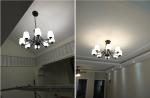Black wrought iron kitchen light fixtures with Crystal Ball (WH-CI-104)