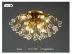 Modern colorful crystal ceiling chandeliers for bedroom living room round Gold
