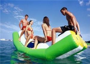 Quality Green And White Single Water Totter Inflatable Water Sports For 4 People wholesale