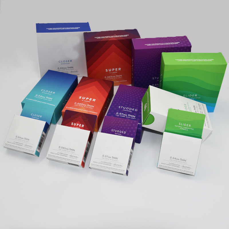 OEM Matt Laminated Paper Color Box For Condom Packaging