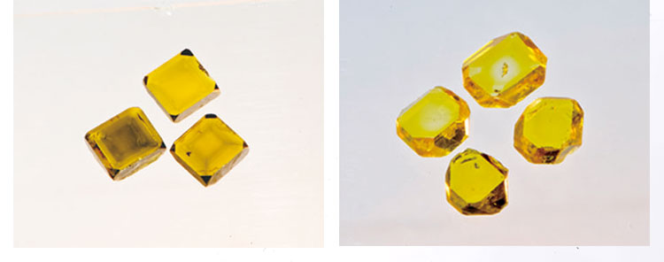 Yellow Single Crystal Diamond Plates Crystal diamond cutting tools Diamond