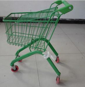 Quality Colorful European Child Size Metal Shopping Cart Wire Basket Trolley 460×330×630 mm wholesale