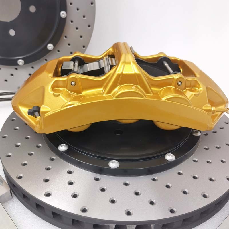 Grey Iron 6 Pot Brake Kit 380*34mm Drilled Metal Bracket For GTR R35 Rim 20