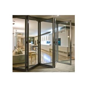 Quality Building Anodized 2000mm 1.8mm Metal Bifold Doors wholesale
