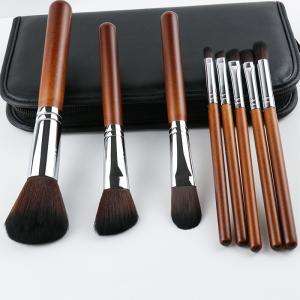Quality 8PCS Makeup Brush Set Log Wooden Handle Cosmetic Brush With Private Label wholesale