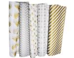 Foldable Birthday Gift Wrapping Paper Golden Printing For Clothing Shoe