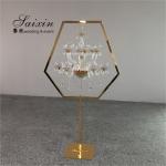 Vintage Wrought Iron Standing Candelabra Floor Candelabra Tall Luxury Hexagon