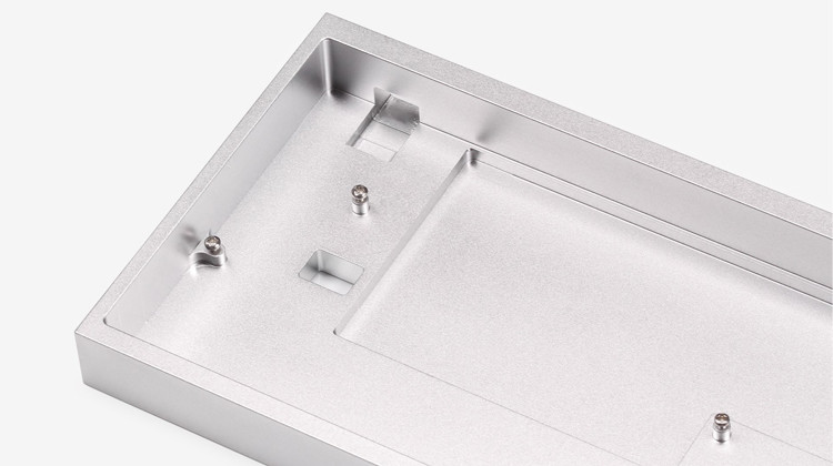 Full Sized Keyboard CNC Aluminum Milling Parts Sandblasting Anodized Al6063