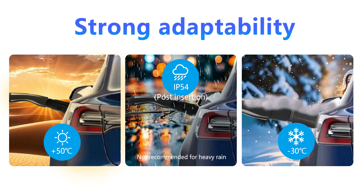 32A Rated Current NACS 7KW Type1 to Type2 Inlet Eu Car Charging Adapter Type2 Electric Vehicle Charging Pile Vehicles