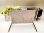 ODM Acrylic Photo Display Stands , Square Clear Photo Frame Stand