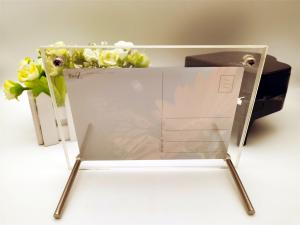 Quality ODM Acrylic Photo Display Stands , Square Clear Photo Frame Stand wholesale