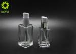 Foundation Serum Cosmetic 30ml 50ml Clear Square Glass Bottle With Self Lock
