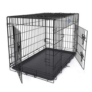 Quality Black Painting Metal Pet Crate Reliable Modern Design Commercial For Home wholesale