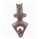 Popular Design Die Casting Zinc Alloy Debossed Logo Opener Bottle Here Bar Wall