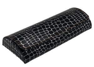 Quality Portable Black Grid PU Leather Hard Case Glasses Case wholesale