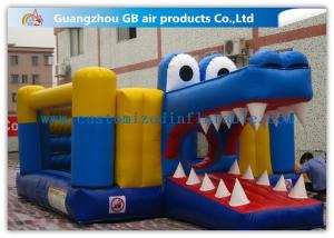 Quality 20 Ft Inflatable Crocodile Bouncer , Crocodile Inflatable Jumper Pvc Tarpaulin wholesale