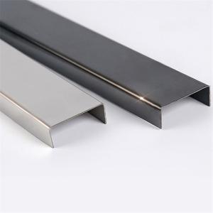 China mirror or hairline stainless steel round or square edge tile trim on sale