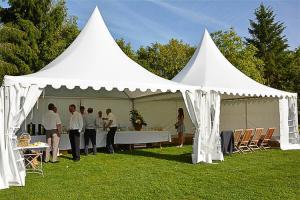 Quality 5x5 M White Pagoda Tent , Outdoor Party Marquee Event Tent Easy Installation wholesale