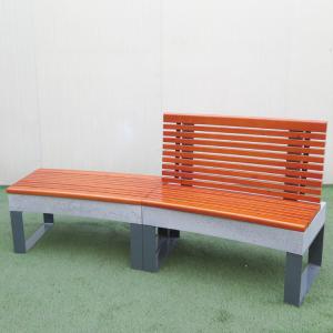 Quality Garden Wooden Stone Bench set with Backrest Stone leg metal Wood Bench Wholesale stone Garden wood bench Wholesale wholesale