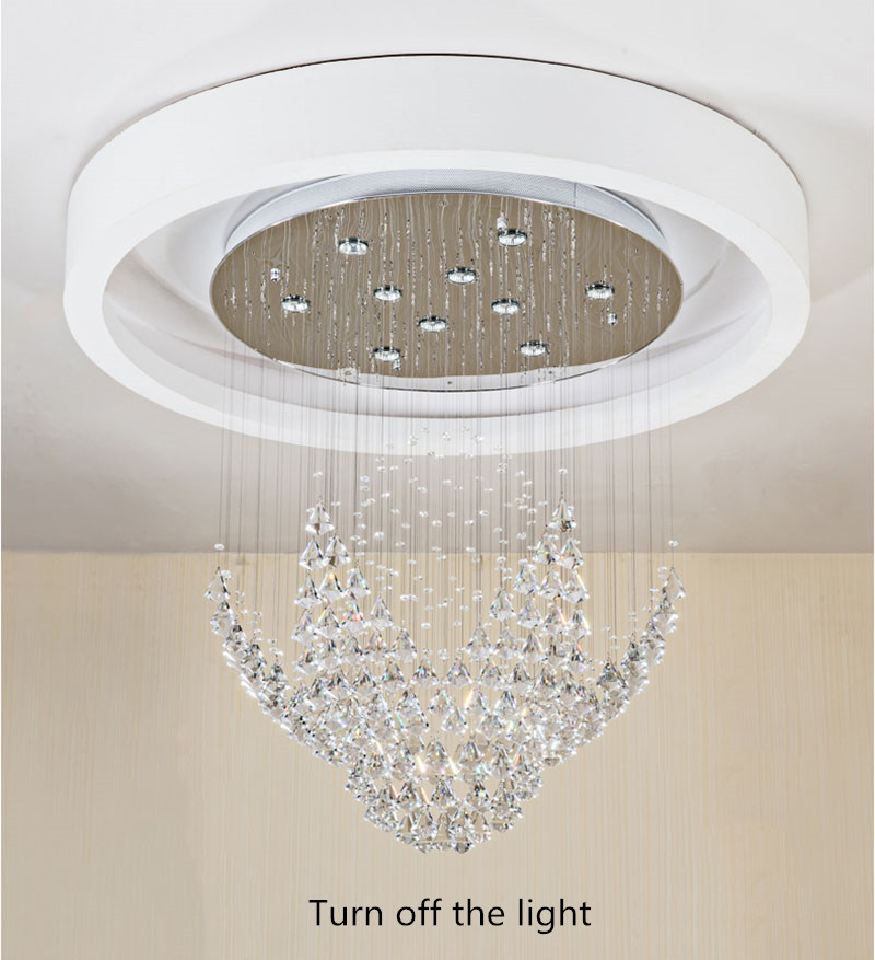 Round design large crystal chandelier modern lighting Diamond Chandelier(WH-NC-37)