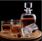 Modern Wine Decanter Clear Glass Finished Decanter Glass Crystal Whiskey