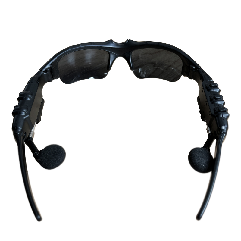 Black Outdoor Sport Bluetooth Sun Glasses with 187*85*75mm Dimensions