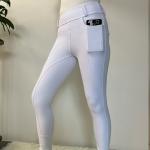 CNAS White Horse Riding Legging Front Pocket Silicone Custom Logo
