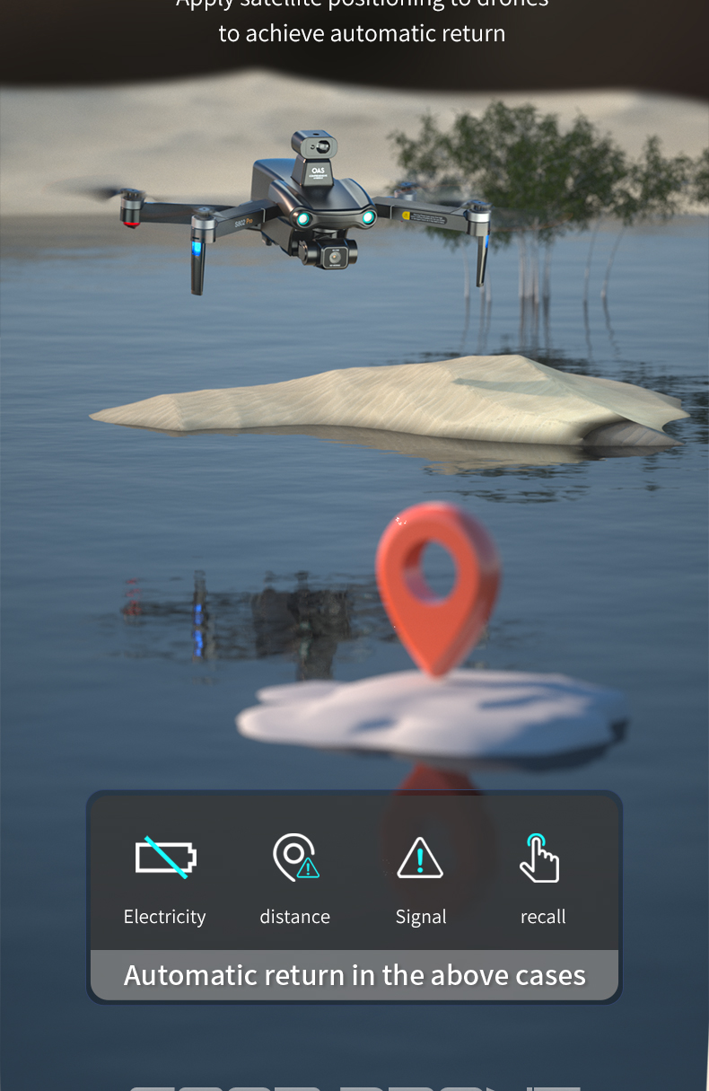 S808 Drone 360 Obstacle Avoidance Brushless Three-axis Eis Anti-shaking Ptz 8k Ultra-clear Aerial Photography Gps Rc Aircraft