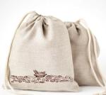 Natural Reusable Food Safe Linen Bread Drawstring Storage Bag