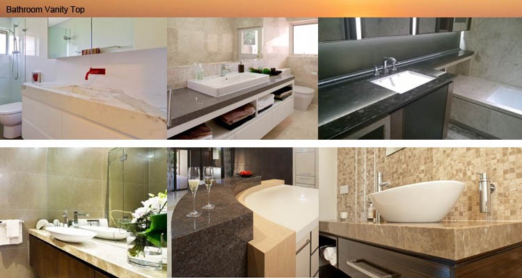 Residencial Green Granite Countertops Kitchen Sink Countertop Top / Edges Polished