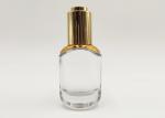 Compact Size 1oz Transparent Glass Dropper Bottle Silk Screen Printing Long