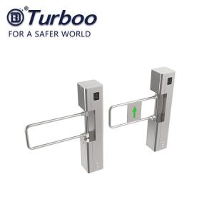 Quality SUS Supermarket Entrance Swing Barrier Gate , 24V 50W Access Control Pedestrian Barriers Gates Swing Gate Turnstile wholesale