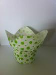 Dark brown/pure white cake tulip cup/Lotus cake cup