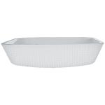 12mm Countertop Vanity Sinks Crystal Square Vessel Bathroom Scratch Resistant