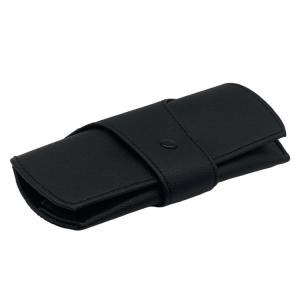 Quality Lightweight Portable Printing Logo Black Leather Eyeglass Case Fashionable Pu wholesale