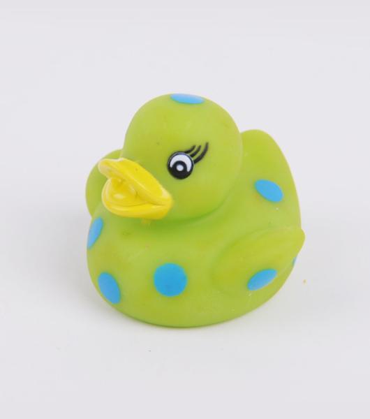 5cm Length Dot Patterned Baby Rubber Duck Floating Water Resistant BPA Free