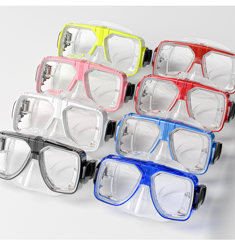 Adult Diver Liquid Silicone Prescription Dive Mask Scuba Corrective Lenses