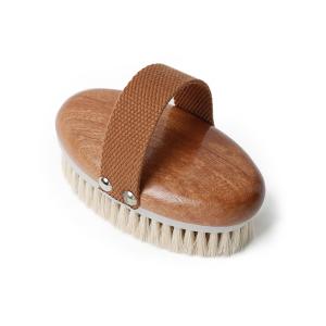 Quality Dark Wood Handle Dry Bruhsing for Body Skin wholesale
