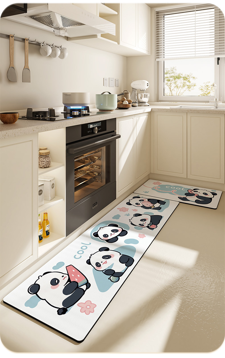 Custom Cartoon Animal Kitchen Waterproof Anti-oil Mat for Scrubbing and Fatigue Relief