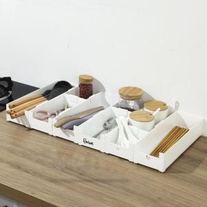 Quality 30x20x6cm White Drawer Divider Plastic Drawer Organizer Customized wholesale