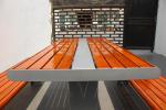 Customized Wood Dining Table Bench Set For Garden Courtyard Restaurant