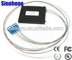 PLC Fiber Optic Splitter 2 Core Single Fiber High Reliability Widely Used