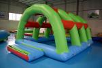 Durable 0.9mm PVC Tarpaulin Inflatable Lake Water Park Green , Blue And Red