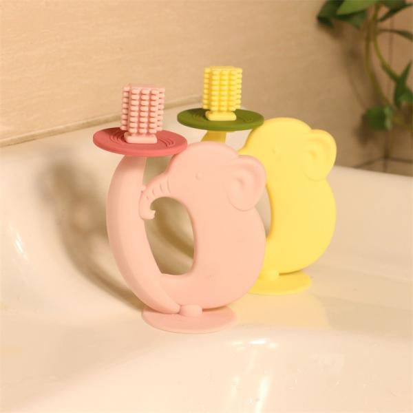 Silicone Baby Teether BPA Free Soft Texture Soothes Sore Gums Teething Relief